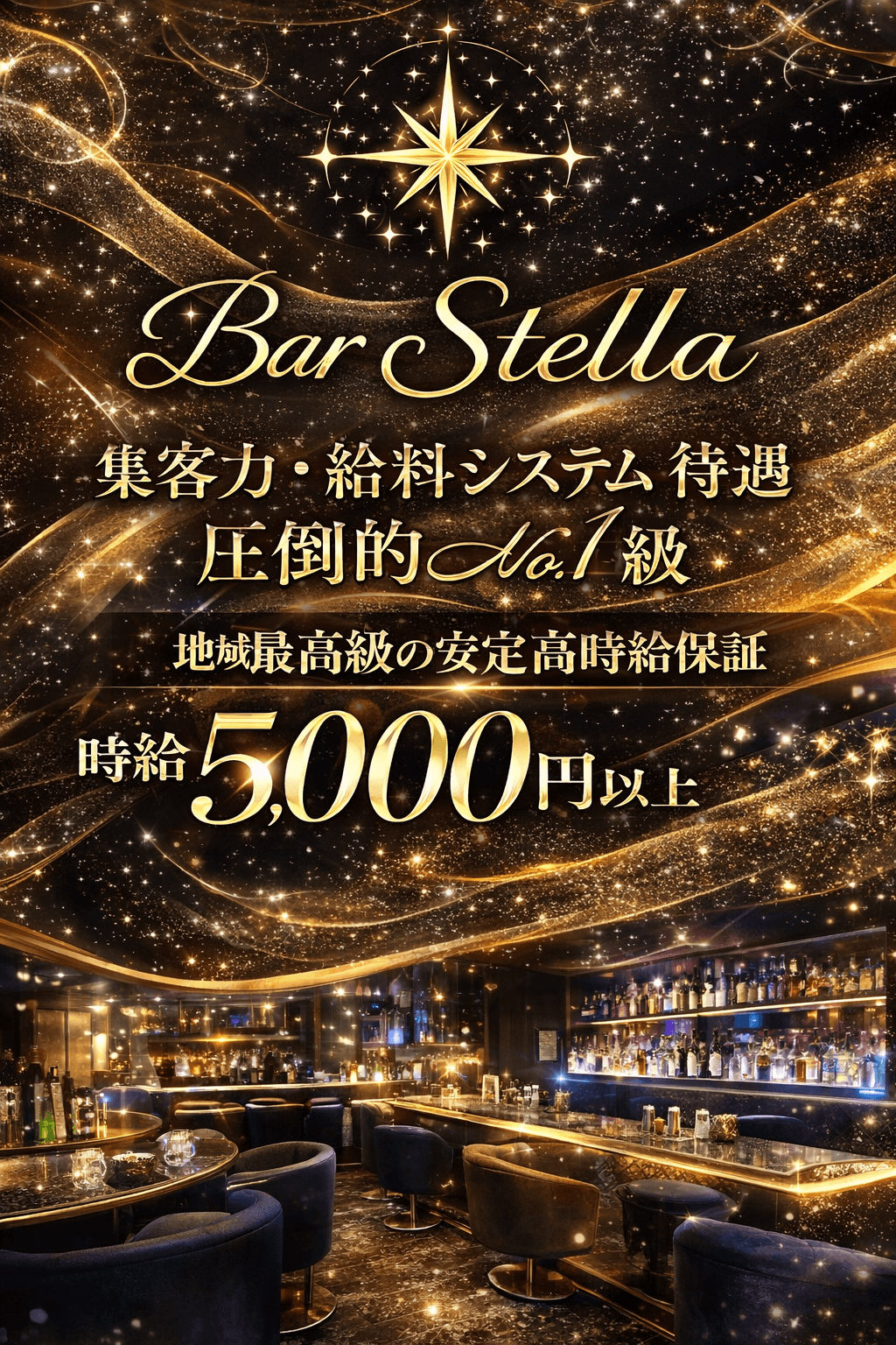 【新宿】Bar Stella｜週1日〜OK！シフト自由な歌舞伎町ガールズバー